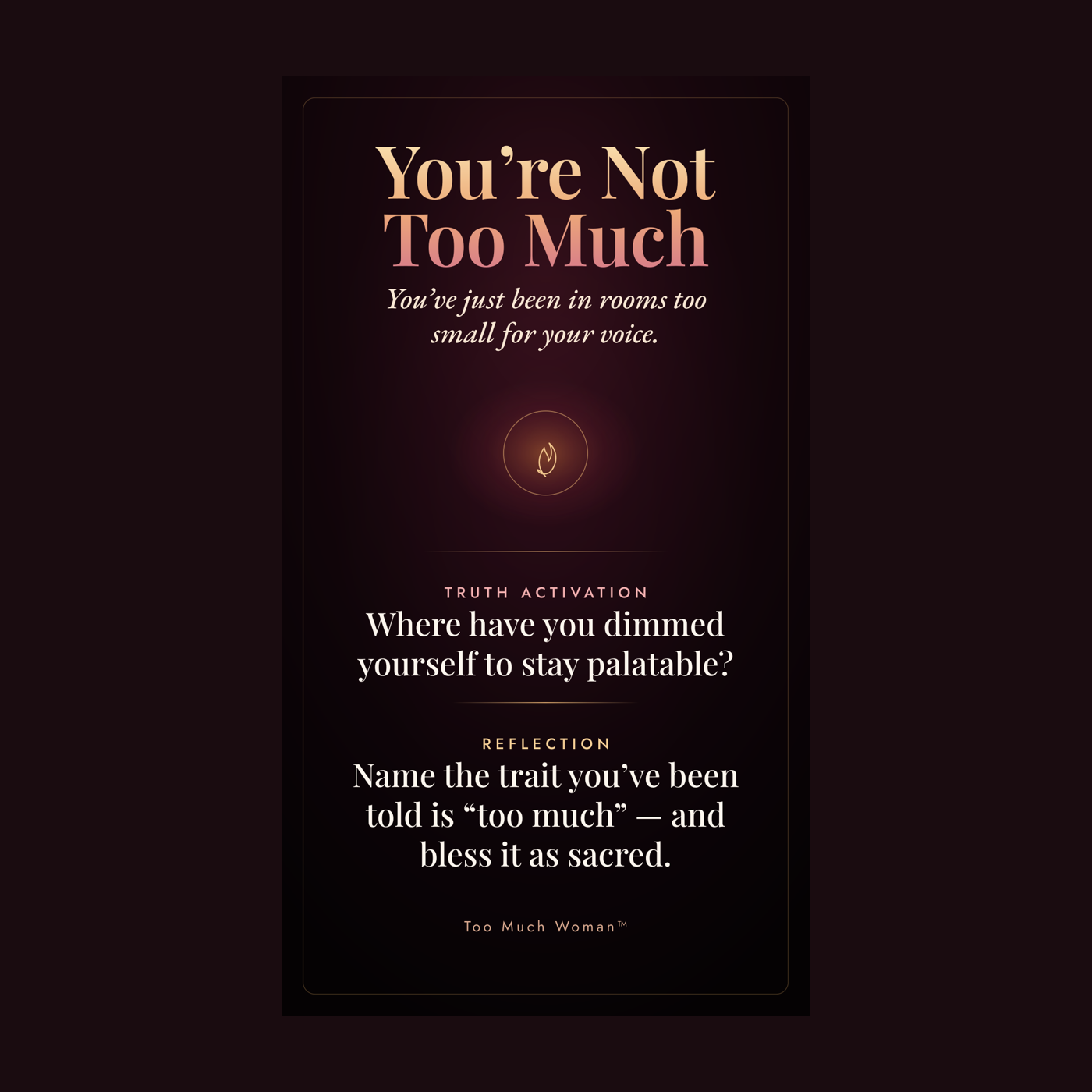 The Too Much Woman™ Truth Card Bundle